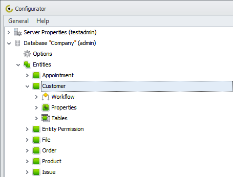 Custom Database Specification Checklist